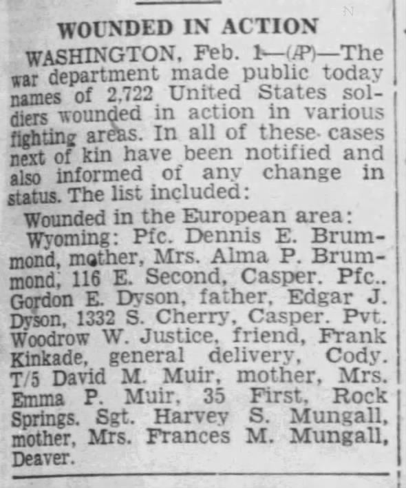 Clipping from Casper Star-Tribune